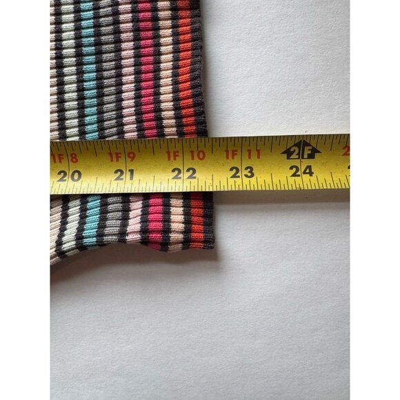 Marc Jacobs Bright Multi Stripe Sweater Boat Neck Cotton Women Medium - Picture 8 of 13